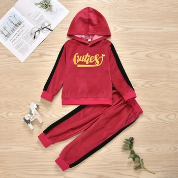 2020 Children's Set Two-Piece Long-Sleeved Trousers Girls Casual Fashion Letter Print Hooded Sweater Solid Color Pants Winter 
2020 Children's Set Two-Piece Long-Sleeved Trousers Girls Casual Fashion Letter Print Hooded Sweater Solid Color Pants Winter