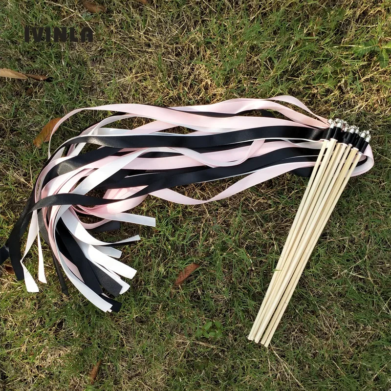50 шт./партия 3 белые розовые и черные ленты палочки Длинные ленты для жонглирования с колокольчиком для свадебного украшения
50 шт./партия 3 белые розовые и черные ленты палочки Длинные ленты для жонглирования с колокольчиком для свадебного украшения