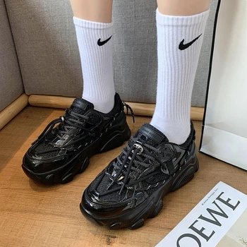 2020 Autumn Black Sneakers For Women Platform Chunky Casual Shoes Ulzzang Designers Woman Fashion Tenis Female Walking Trainers
2020 Autumn Black Sneakers For Women Platform Chunky Casual Shoes Ulzzang Designers Woman Fashion Tenis Female Walking Trainers