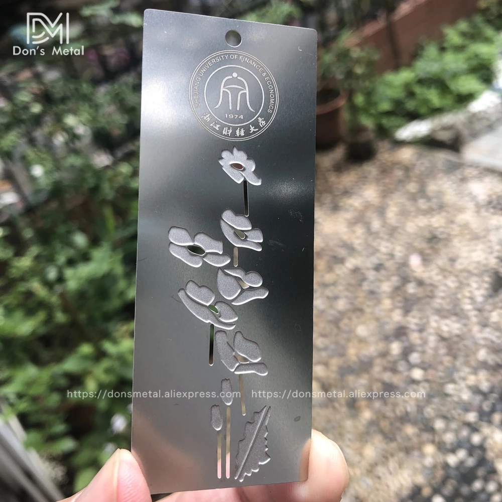Stainless steel bookmark custom hollow metal bookmark design personalized bookmark customization 