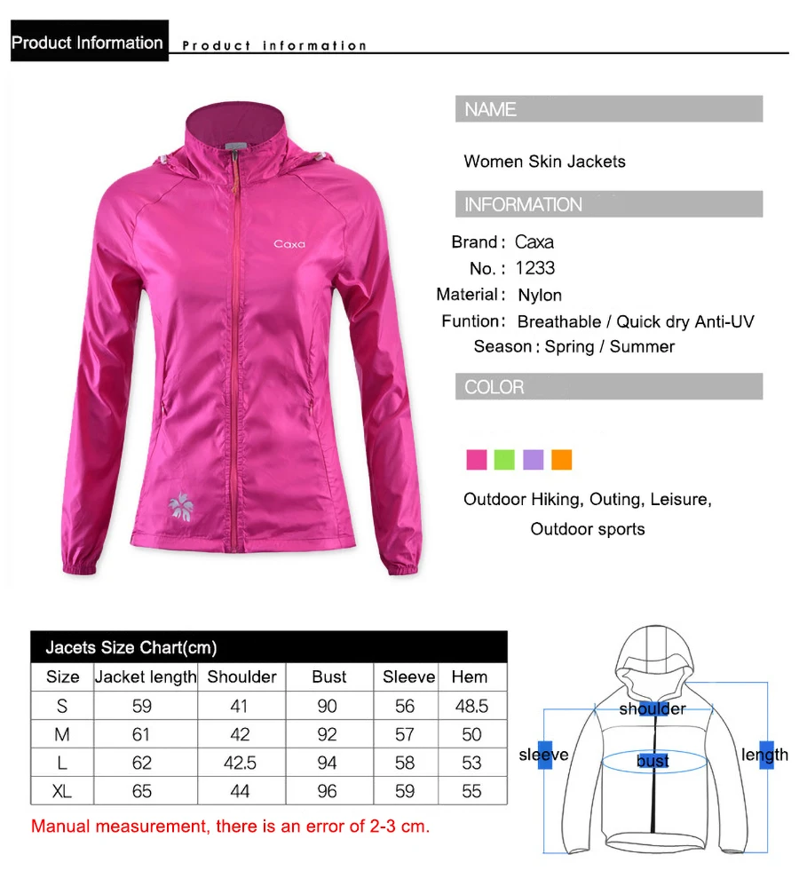 Women Anti-UV Thin Nylon Skin Jacket Women Anti-UV Thin Nylon Skin Jacket