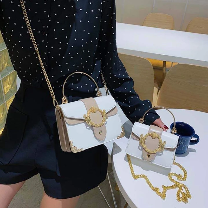 YL Elegant Female Metal Ring Tote Bag Fashion New Quality PU Leather Women's Designer Handbag Chain Shoulder Messenger Bags
YL Elegant Female Metal Ring Tote Bag Fashion New Quality PU Leather Women's Designer Handbag Chain Shoulder Messenger Bags