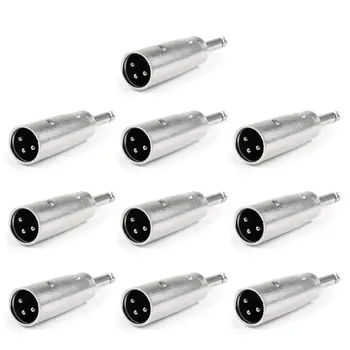 Areyourshop 10Pcs 3Pin XLR Male To 1/4" 6.35mm Mono Male Plug For Audio Cable DJ MIC Adapter
Areyourshop 10Pcs 3Pin XLR Male To 1/4" 6.35mm Mono Male Plug For Audio Cable DJ MIC Adapter