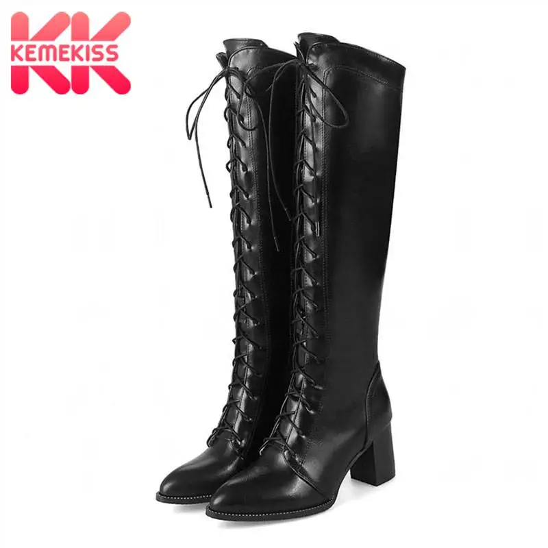 KemeKiss Size 33-48 Knight Knee High Boots Women Cross Strap High Heels Winter Shoes Women Sexy Pointed Toe Casual Warm Footwear
KemeKiss Size 33-48 Knight Knee High Boots Women Cross Strap High Heels Winter Shoes Women Sexy Pointed Toe Casual Warm Footwear