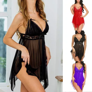 New Sexy Lingerie Ladies Nightdress Women Bride Sleepwear Babydoll Underwear Lace Erotic Lingerie V Neck Nightgown Homewear #W
New Sexy Lingerie Ladies Nightdress Women Bride Sleepwear Babydoll Underwear Lace Erotic Lingerie V Neck Nightgown Homewear #W