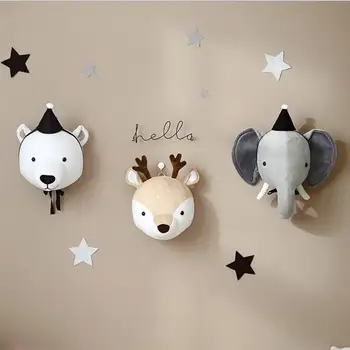 Kids Room Decoration 3D Animal Heads Elephant Deer Unicorn Head Wall Hanging Decor For Children Room Nursery Room Decoration 
Kids Room Decoration 3D Animal Heads Elephant Deer Unicorn Head Wall Hanging Decor For Children Room Nursery Room Decoration