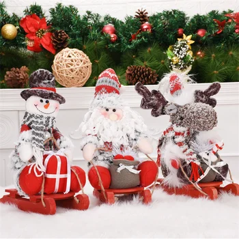 Christmas Figures Doll Sled Santa Claus Snowman Elk christmas decoration Toy New Year Gift for Kids adornos de navidad 2021 
Christmas Figures Doll Sled Santa Claus Snowman Elk christmas decoration Toy New Year Gift for Kids adornos de navidad 2021