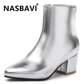 NASBAVI new fashion PU glossy style contracted tide British Style zipper high heel crude heel Solid color winter short boot
NASBAVI new fashion PU glossy style contracted tide British Style zipper high heel crude heel Solid color winter short boot