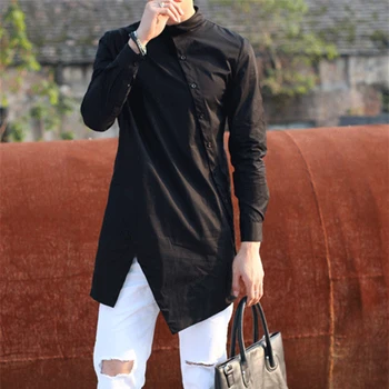 Shirt Youth shirt loose Korean long sleeve new spring and summer hair stylist men's middle long coat
Shirt Youth shirt loose Korean long sleeve new spring and summer hair stylist men's middle long coat