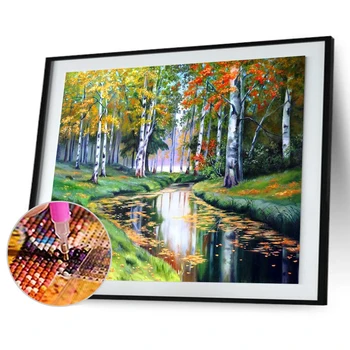 Embroidery Cross Stitch Home Decor DIY Diamond Painting Cross Stitch Picture River and Trees Rhinestones Kits
Embroidery Cross Stitch Home Decor DIY Diamond Painting Cross Stitch Picture River and Trees Rhinestones Kits