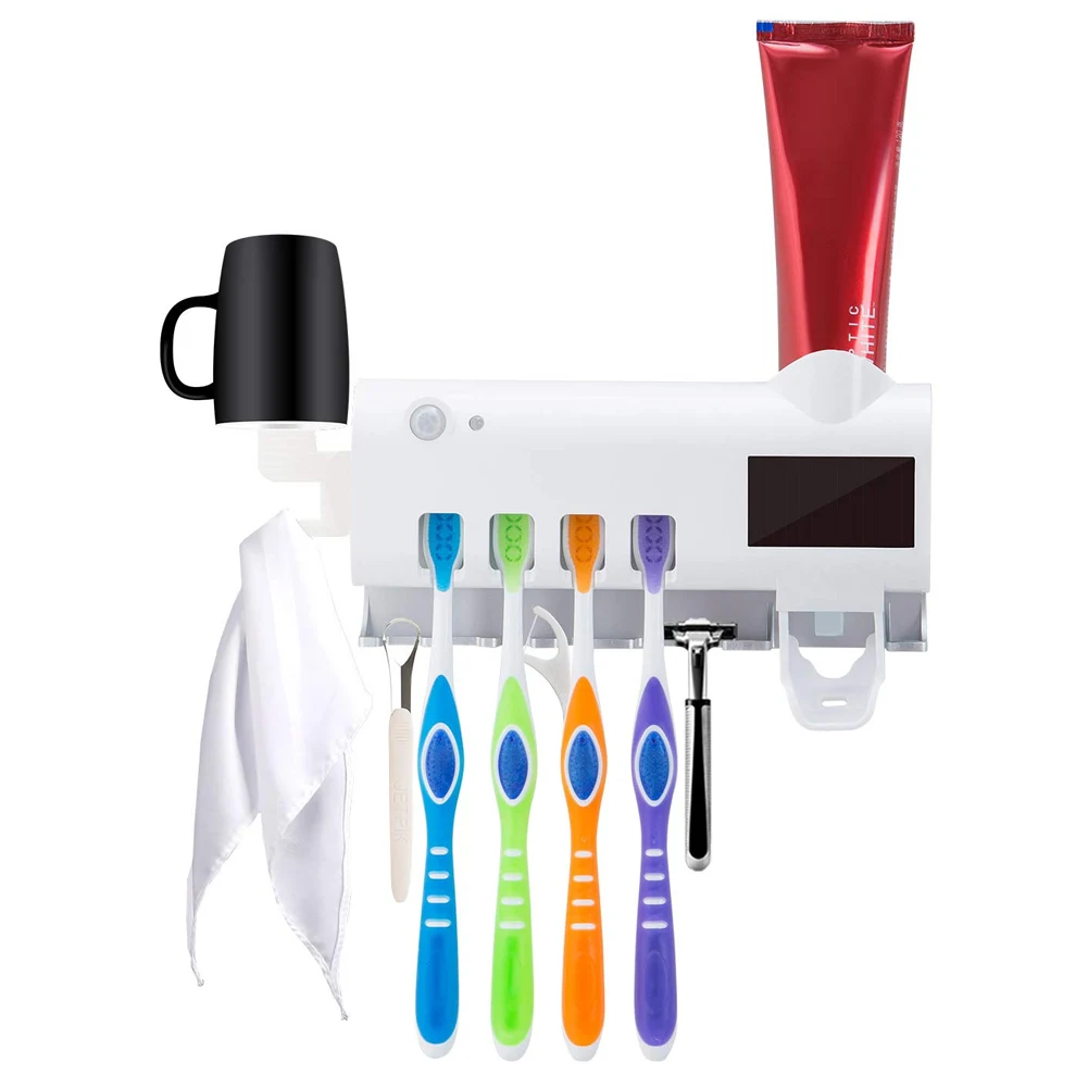 Solar Power UV Disinfection Toothbrush Holder Wall Mount Automatic Toothpaste Dispenser LDO99
Solar Power UV Disinfection Toothbrush Holder Wall Mount Automatic Toothpaste Dispenser LDO99