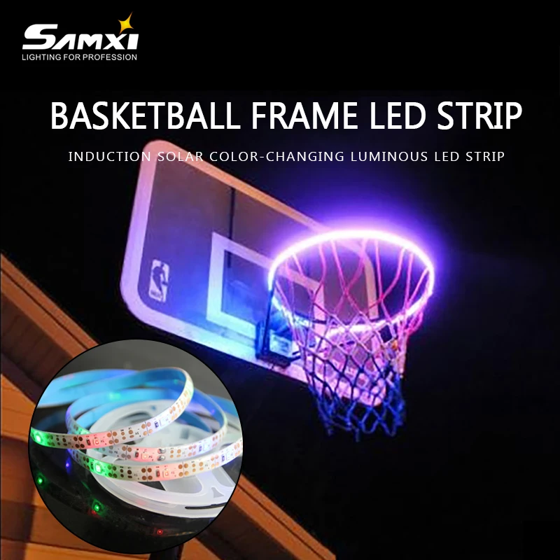 Solar LED Light strip Basketball Frame LED Strip RGB2835 1.5m/90LEDs Waterproof Flexible Induction Luminous Basketball LED Strip
Solar LED Light strip Basketball Frame LED Strip RGB2835 1.5m/90LEDs Waterproof Flexible Induction Luminous Basketball LED Strip
