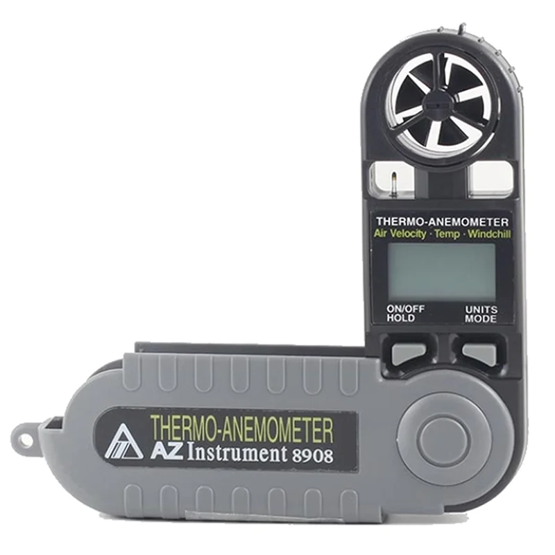 AZ8908 Mini Wind Speed Meter Use For Measure the Wind Speed,Temp.and Windchill.Tripod Mountable,Wind Speed Units Switchable.
AZ8908 Mini Wind Speed Meter Use For Measure the Wind Speed,Temp.and Windchill.Tripod Mountable,Wind Speed Units Switchable.