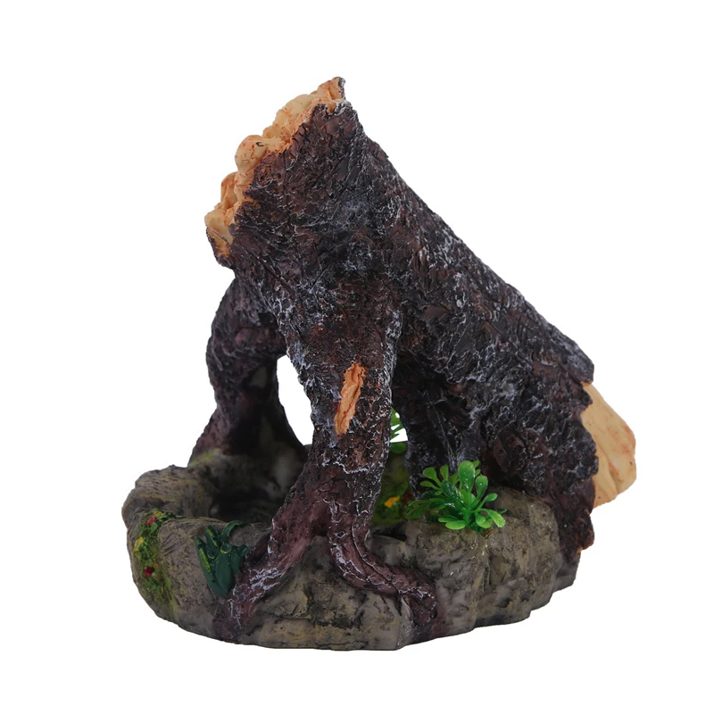 4 Aquarium Decoration Ornament Resin Wood Trunk Log Fish Tank Decoration for Fish Tank Betta Fish Accessories Hideout Cave