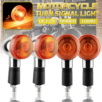 4Pcs 12V Turn Signal Lights Motorcycle Chrome Bullet Indicator Blinkers Amber for Classic Motorcycle
4Pcs 12V Turn Signal Lights Motorcycle Chrome Bullet Indicator Blinkers Amber for Classic Motorcycle