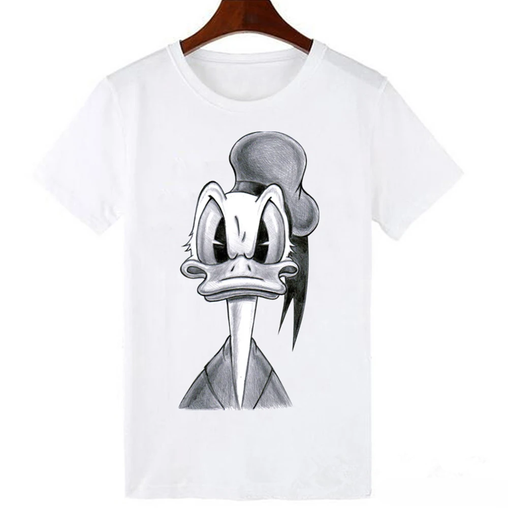 Women's Fashion T-Shirt Cute Donald Duck Cartoon Print T shirt Women Summer Casual Short Sleeve O-Neck T-shirt Ladies White Tee
Women's Fashion T-Shirt Cute Donald Duck Cartoon Print T shirt Women Summer Casual Short Sleeve O-Neck T-shirt Ladies White Tee