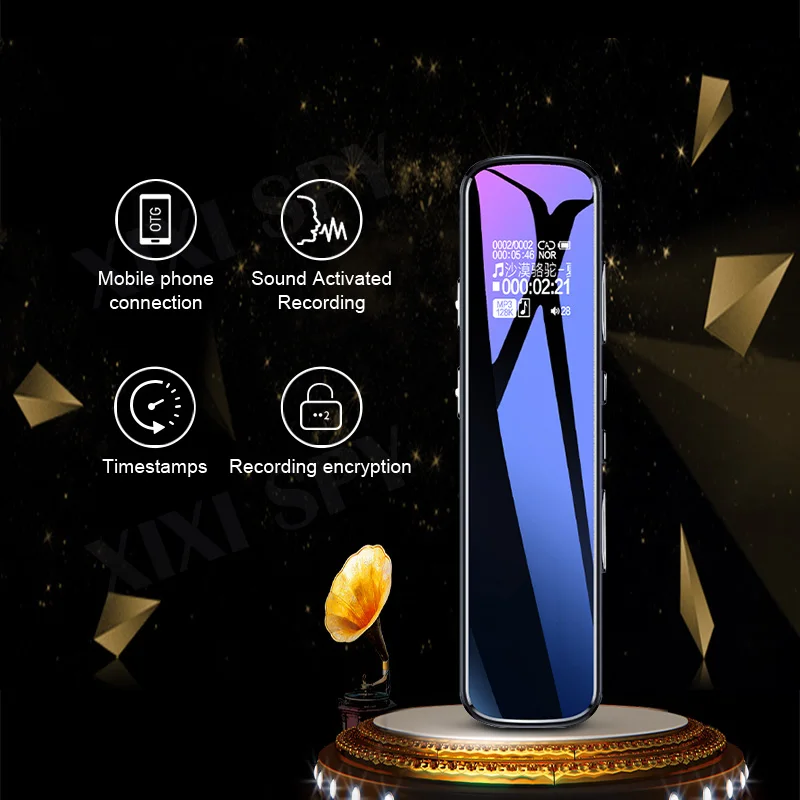 Dictaphone voice recorder sound mini audio mp3 player professional digital recording record HD activated connection OTG
Dictaphone voice recorder sound mini audio mp3 player professional digital recording record HD activated connection OTG