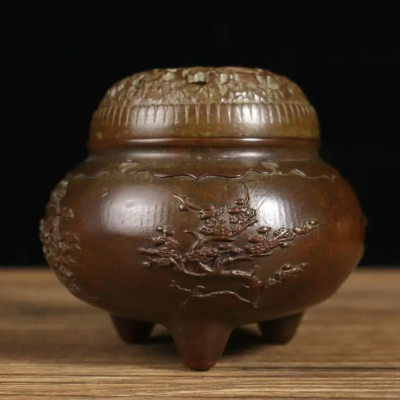 

Archaize brass Plum, Orchid, Bamboo and Chrysanthemum Incense burner crafts statue
