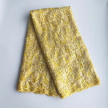Yellow Embroidered Leaf African Lace Fabric High quality Mesh Nigerian French Tull Lace Fabric For Wedding Dress 5Yards 
Yellow Embroidered Leaf African Lace Fabric High quality Mesh Nigerian French Tull Lace Fabric For Wedding Dress 5Yards