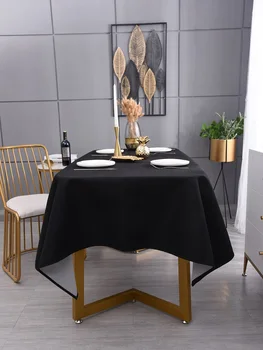Solid color linen tablecloth Nordic rectangular thermal insulation tablecloth Autumn winter thicken black table mat customize
Solid color linen tablecloth Nordic rectangular thermal insulation tablecloth Autumn winter thicken black table mat customize
