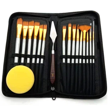 17pcs Artist Paint Brush Set with Canvas Bag Paint Scraper Sponge for Brush Oil Acrylic Drawing Painting Art Supplies
17pcs Artist Paint Brush Set with Canvas Bag Paint Scraper Sponge for Brush Oil Acrylic Drawing Painting Art Supplies