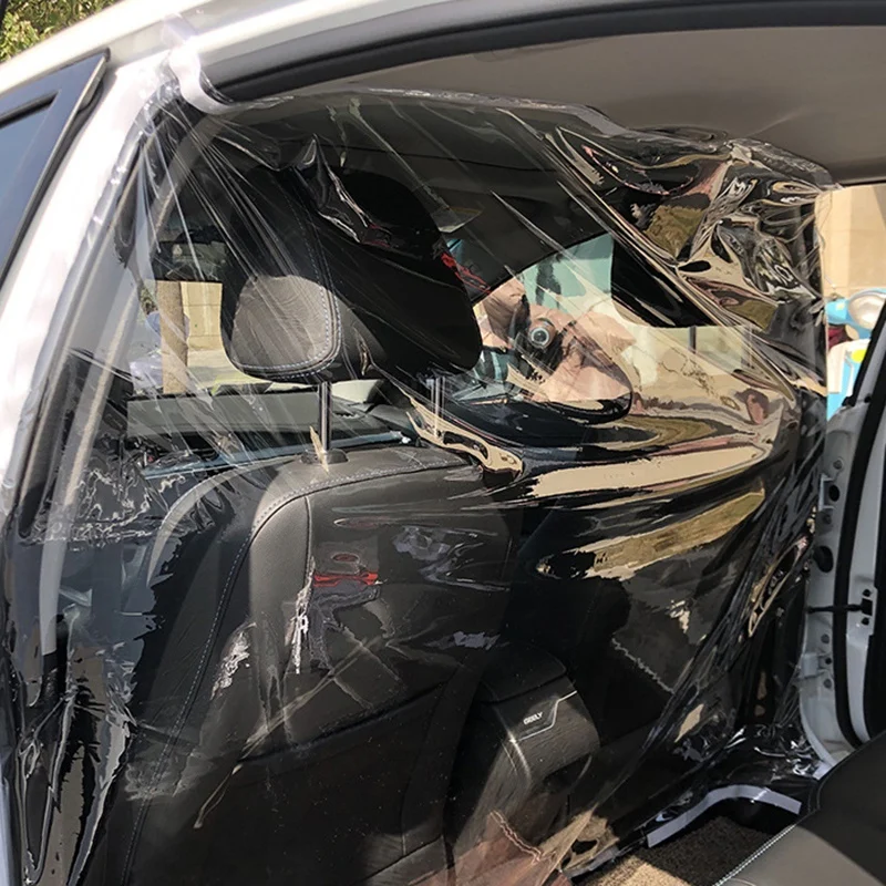 Car Taxi Isolation Film Plastic Anti-Fog Full Surround Protection Cover Cab Front Rear PVC Film To Block The Spread Of Saliva 
Car Taxi Isolation Film Plastic Anti-Fog Full Surround Protection Cover Cab Front Rear PVC Film To Block The Spread Of Saliva