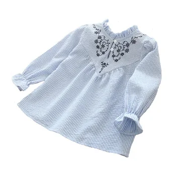 3-8y Baby Girls' Flower Embroidered Shirt New Casual Children's Clothing Autumn Kids Pullover Long Sleeve Stripe Shirts GIrl Top 
3-8y Baby Girls' Flower Embroidered Shirt New Casual Children's Clothing Autumn Kids Pullover Long Sleeve Stripe Shirts GIrl Top
