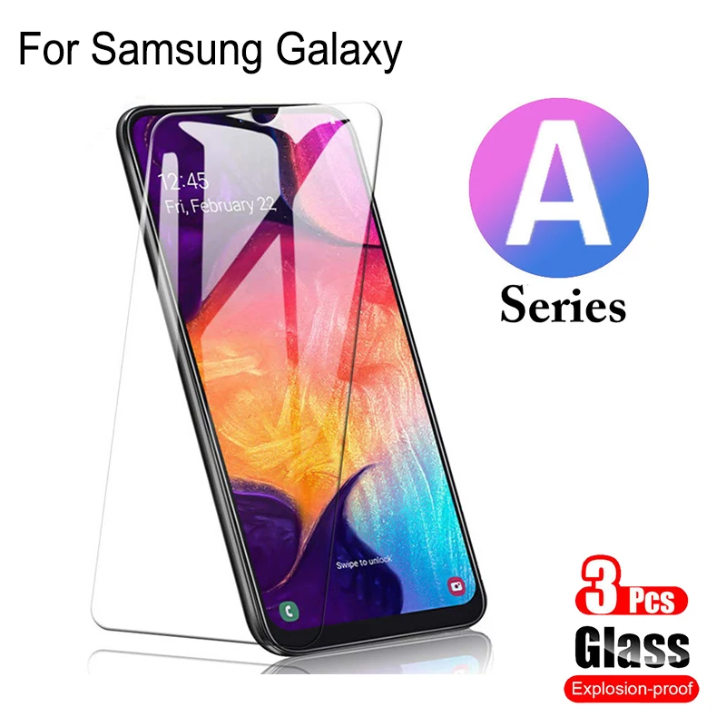 3 шт Защитное стекло для samsung A70 A50S A30S A20e A20S A10 M30s 9H Закаленное Защитная пленка