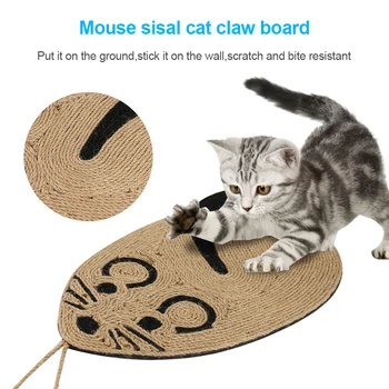 Anti Scratch Training Sisal Pad Lounge Cat Scratching Mat Funny Mouse Shaped Interaction Toys Furniture Protection Wall
Anti Scratch Training Sisal Pad Lounge Cat Scratching Mat Funny Mouse Shaped Interaction Toys Furniture Protection Wall