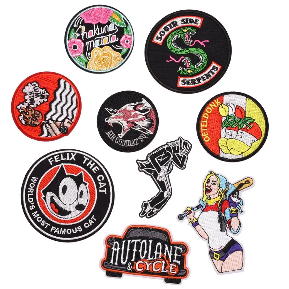 RIVERDALE Michael Jackson Patches Serpents Embroidered Iron On Cloth Accessories Newest Arrival DIY cosplay wallet bag Stickers
RIVERDALE Michael Jackson Patches Serpents Embroidered Iron On Cloth Accessories Newest Arrival DIY cosplay wallet bag Stickers