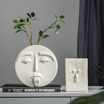 WEDDING VASES FOR FLOWERS NORDIC HOME DECORATION ACCESSORIES MODERN FLOWER VASE CERAMIC HUMAN FACE VASES LIVING ROOM DECORATION
WEDDING VASES FOR FLOWERS NORDIC HOME DECORATION ACCESSORIES MODERN FLOWER VASE CERAMIC HUMAN FACE VASES LIVING ROOM DECORATION