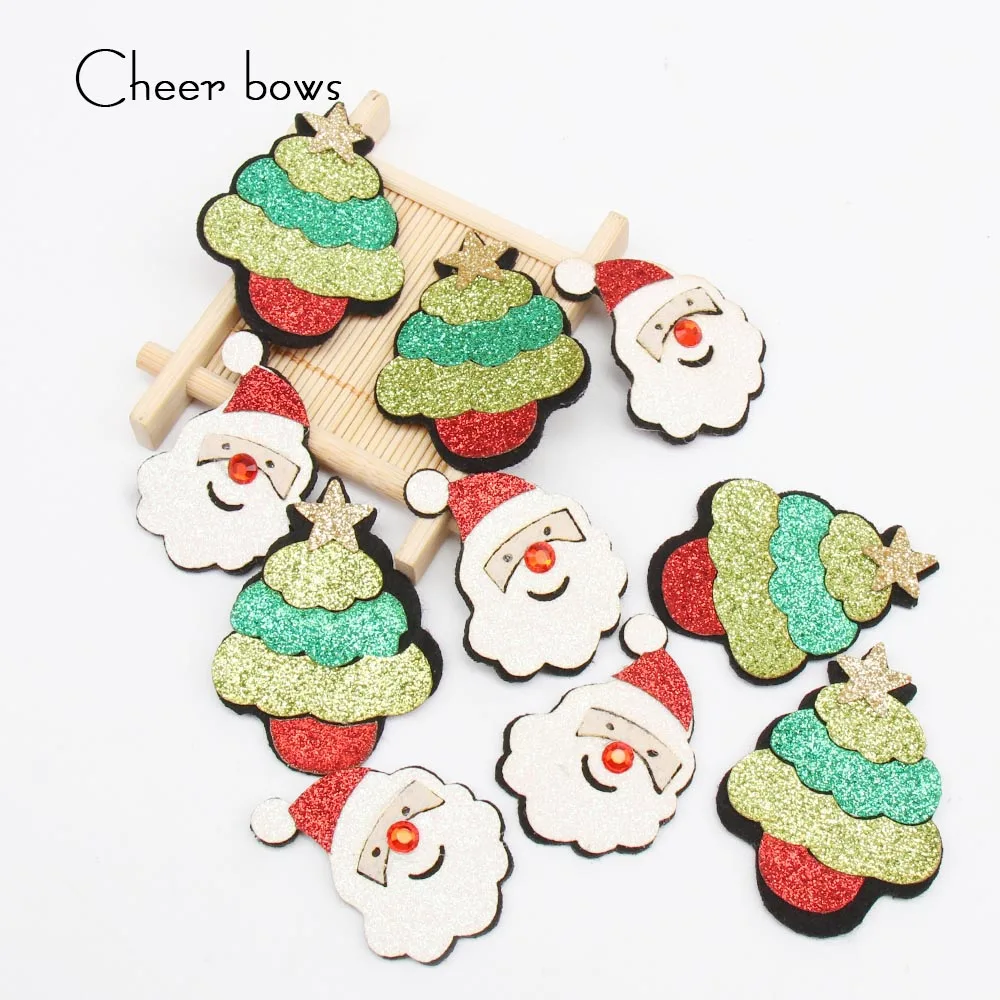 Cheer bow DIY Craft Glitter Patches Felt Christmas Tree Hair Bow Decor Accessories Patches For Kids Clothing Craft Materials
Cheer bow DIY Craft Glitter Patches Felt Christmas Tree Hair Bow Decor Accessories Patches For Kids Clothing Craft Materials
