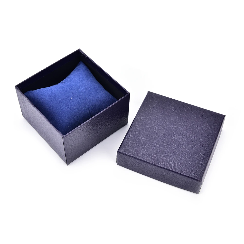 1pcs PU Leather Watch Gift Boxes Black/Blue Paper Watch Packing Boxes With Pillows Inside Without Watch 2 Colors
1pcs PU Leather Watch Gift Boxes Black/Blue Paper Watch Packing Boxes With Pillows Inside Without Watch 2 Colors