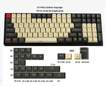 NPKC 125-key ANSI ISO PBT Keycaps OEM профиль Dolch Carbon для Cherry MX Switches 84 87 96 104 Tada68 FC980M механическая клавиатура(China)
