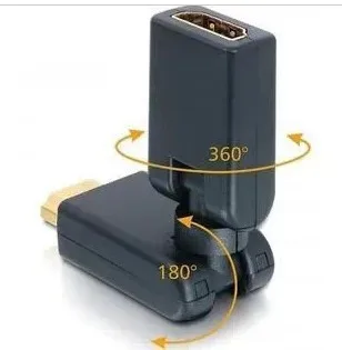 HDMI Male to HDMI Female Adapter Elbow 360 Degrees & 270 Degrees L-Shaped Adapter Rotation Version 1.4 Black
HDMI Male to HDMI Female Adapter Elbow 360 Degrees & 270 Degrees L-Shaped Adapter Rotation Version 1.4 Black