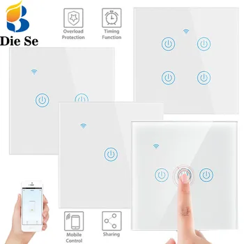 EU WIFI Touch Smart Switch,1/2/3/4 GangAC220~240V WirelessRemote,Signal Fireline,Timer Control work with Phone Tuya/Amazon Alexa
EU WIFI Touch Smart Switch,1/2/3/4 GangAC220~240V WirelessRemote,Signal Fireline,Timer Control work with Phone Tuya/Amazon Alexa