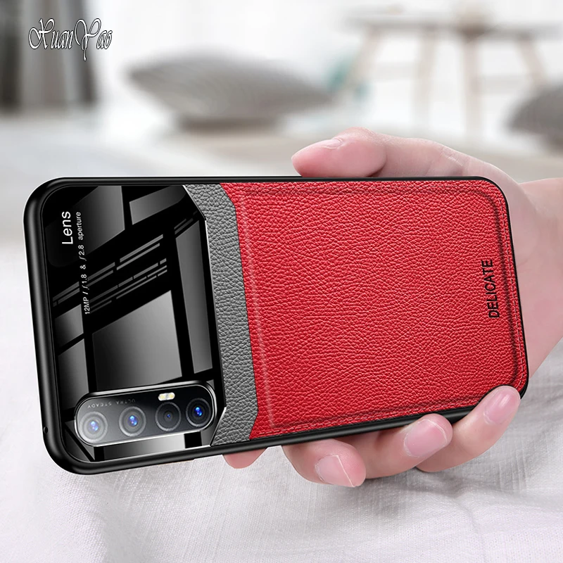 Чехол Reno 3 Pro тонкий жесткий XUANYAO силиконовый мягкий край крышка из оргстекла для