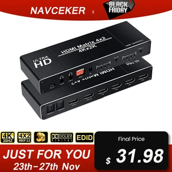 2020 Best 4K 4x2 HDMI Matrix Switch Splitter Switcher EDID Setting HDMI Switch 4x2 with Dual SPDIF & Optical Toslink HDMI Matrix
2020 Best 4K 4x2 HDMI Matrix Switch Splitter Switcher EDID Setting HDMI Switch 4x2 with Dual SPDIF & Optical Toslink HDMI Matrix