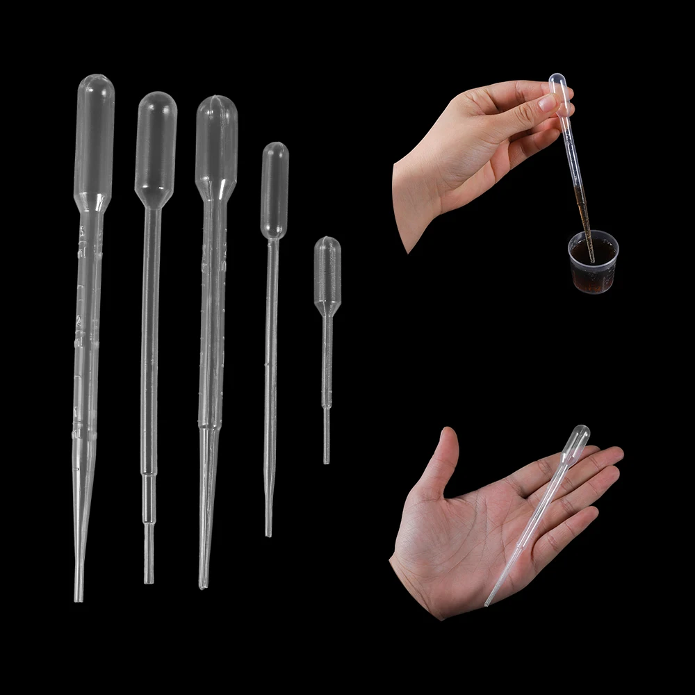20-200pcs Disposable Plastic Eye Dropper Transfer Graduated Pipettes For Epoxy Resin Mold Silicone Lab Experiment Supplies
20-200pcs Disposable Plastic Eye Dropper Transfer Graduated Pipettes For Epoxy Resin Mold Silicone Lab Experiment Supplies