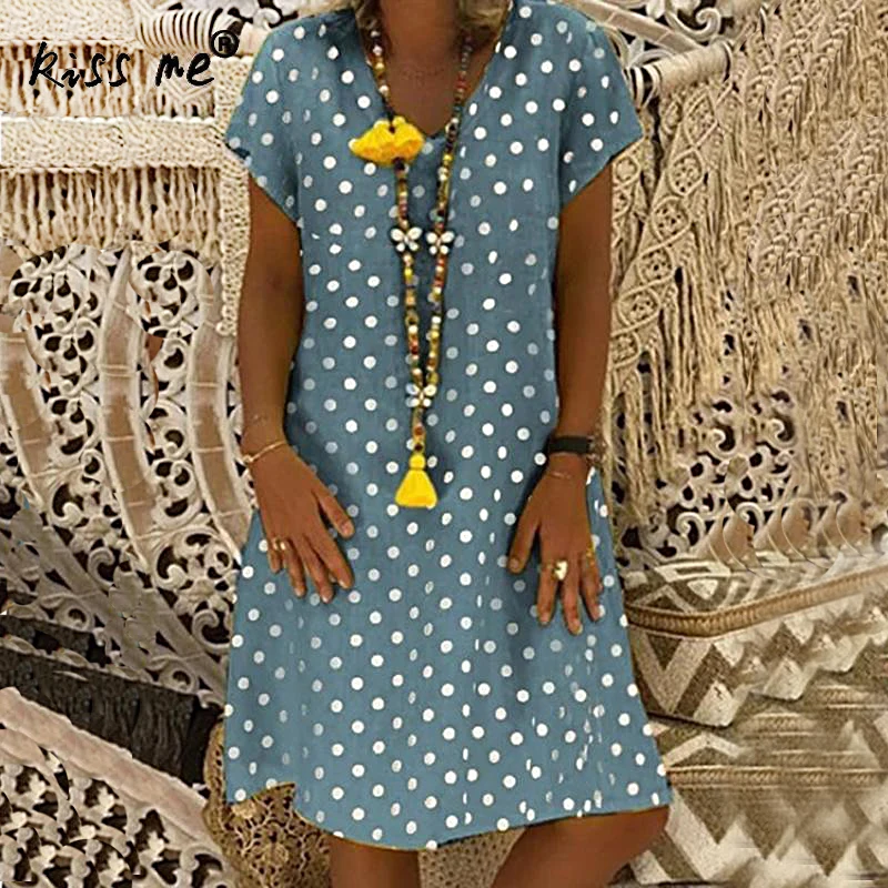Casual Loose Beach Bikini Cover Up Dresses New 2019 Summer Beach Short Sleeve Dot Printed Straight Beach Pareos For Women Tunic
Casual Loose Beach Bikini Cover Up Dresses New 2019 Summer Beach Short Sleeve Dot Printed Straight Beach Pareos For Women Tunic