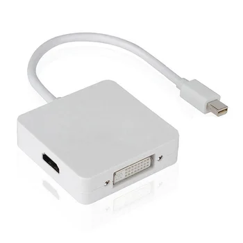 3 In 1 Dual-mode Mini Display Port DP To DVI VGA HDMI Adapter Cable Converting Connecting Accessories Practical 18cm For MacBook
3 In 1 Dual-mode Mini Display Port DP To DVI VGA HDMI Adapter Cable Converting Connecting Accessories Practical 18cm For MacBook