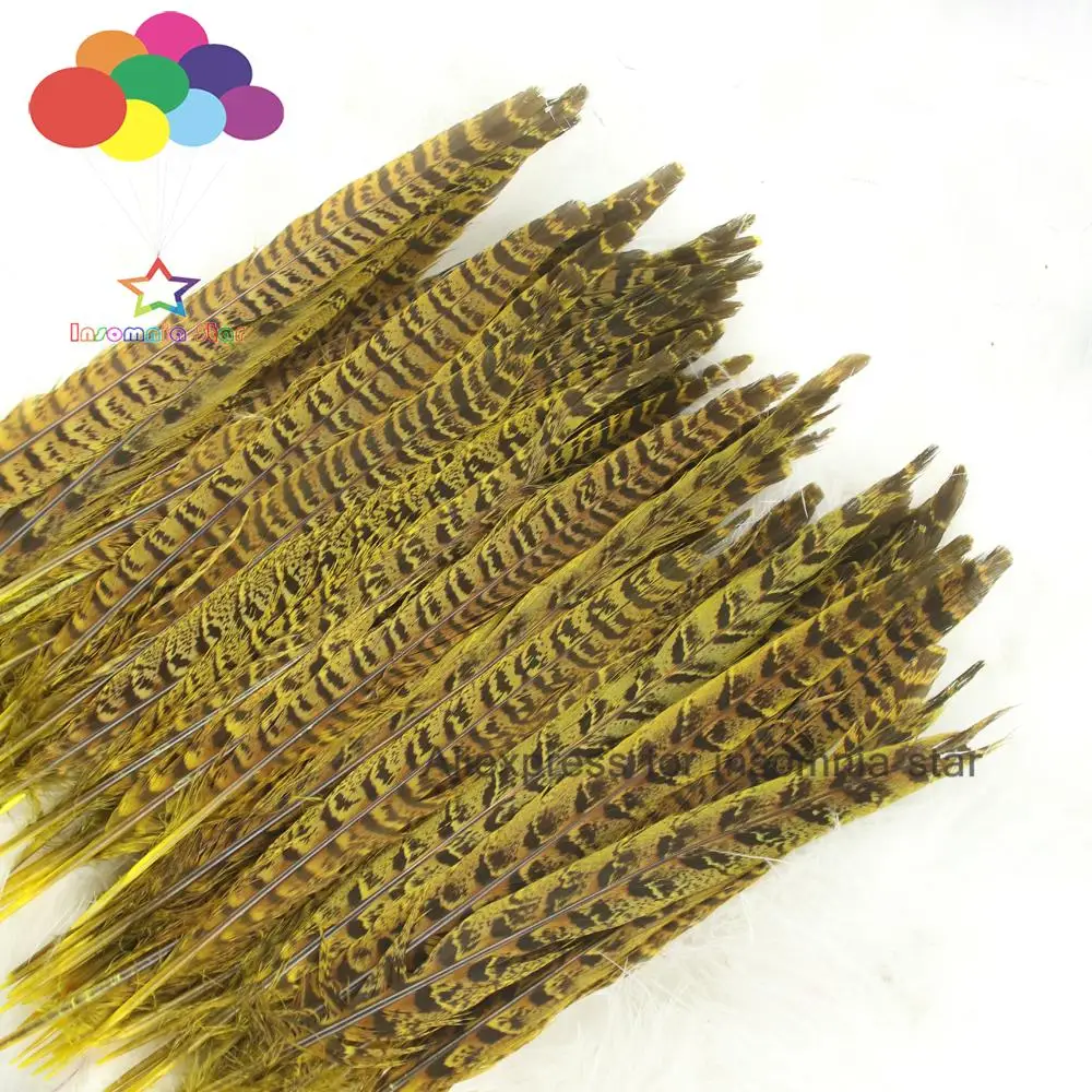 Hot 100 pcs 25-35CM Yellow Female Pheasant Tail feather For Crafts Wedding Decorative feather trims Carnival Party
Hot 100 pcs 25-35CM Yellow Female Pheasant Tail feather For Crafts Wedding Decorative feather trims Carnival Party