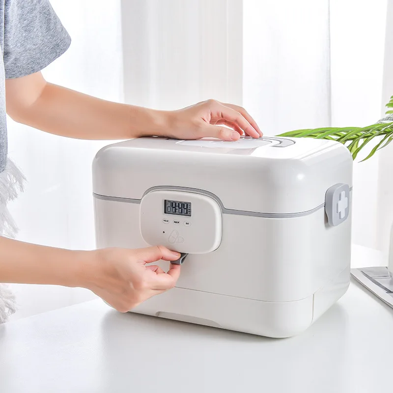 Household Portable Medicine Storage Box with Alarm Clock to Remind Smart Hand Medicine Box Sealing Dustproof Storage Organizer
Household Portable Medicine Storage Box with Alarm Clock to Remind Smart Hand Medicine Box Sealing Dustproof Storage Organizer
