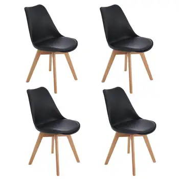 Dining Chairs Set of 4 Retro Design Scandinavian with Padded Solid Wood Oak Legs for Dining Room Living Room White Black Grey
Dining Chairs Set of 4 Retro Design Scandinavian with Padded Solid Wood Oak Legs for Dining Room Living Room White Black Grey