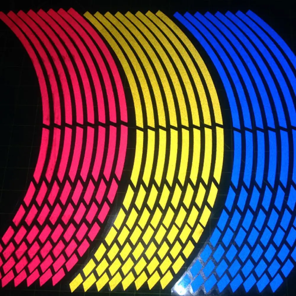 16Pcs/set Motorcycle Car Wheel Rim 16 Reflective Strips 18" Waterproof Stripe Tape Decal Stickers Road Reflective Warning Tape
16Pcs/set Motorcycle Car Wheel Rim 16 Reflective Strips 18" Waterproof Stripe Tape Decal Stickers Road Reflective Warning Tape