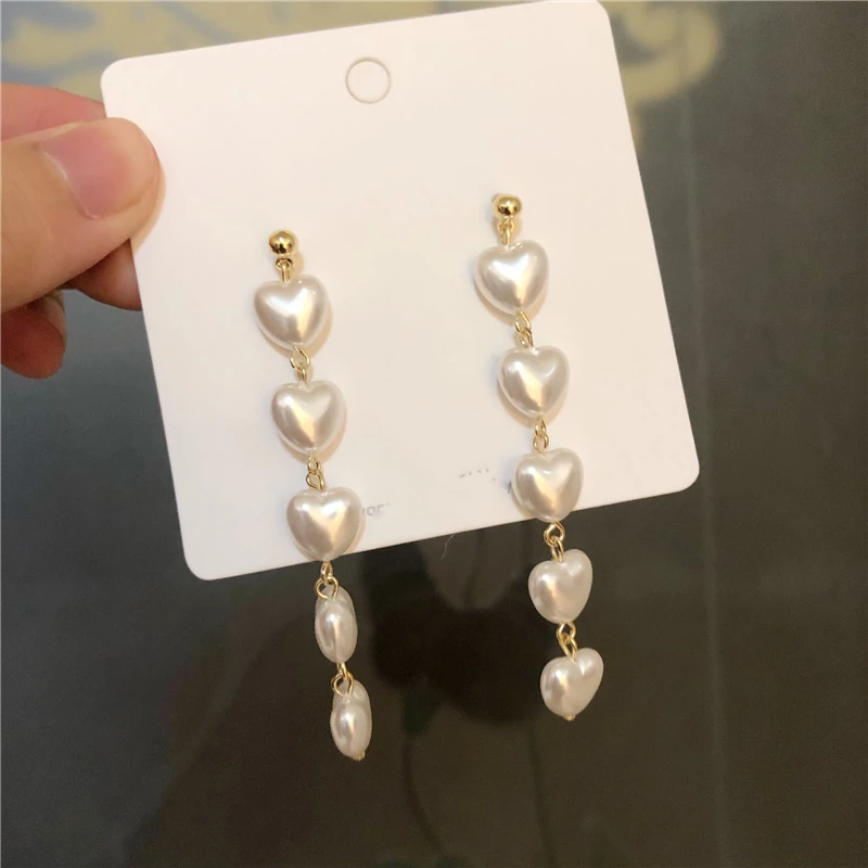 SOHOT Brand Imitation Pearl Heart Long Women Drop Earrings High Quality Tassel Silver Needle Party Jewelry Bioux
SOHOT Brand Imitation Pearl Heart Long Women Drop Earrings High Quality Tassel Silver Needle Party Jewelry Bioux