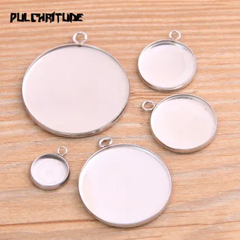 PULCHRITUDE 10pcs 10-30mm Inner Size Stainless Steel Round Cabochon Base Setting Diy Blank Pendant Tray For Necklace Making 
PULCHRITUDE 10pcs 10-30mm Inner Size Stainless Steel Round Cabochon Base Setting Diy Blank Pendant Tray For Necklace Making