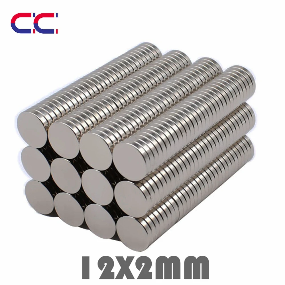 50/100/200 шт 12x2 мм неодимовый сильный магнит круглый N35 12*2 поисковый редкоземельных