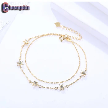 Genuine S925 Sterling Silver Star Zircon Bracelet Women's Fine Hexagram Double Sterling Silver Bracelet
Genuine S925 Sterling Silver Star Zircon Bracelet Women's Fine Hexagram Double Sterling Silver Bracelet