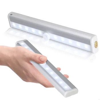 Motion Sensor Night Light Potable 10 LED Closet Lights Battery Powered Wireless Cabinet IR Infrared Motion Detector Wall Lamp
Motion Sensor Night Light Potable 10 LED Closet Lights Battery Powered Wireless Cabinet IR Infrared Motion Detector Wall Lamp